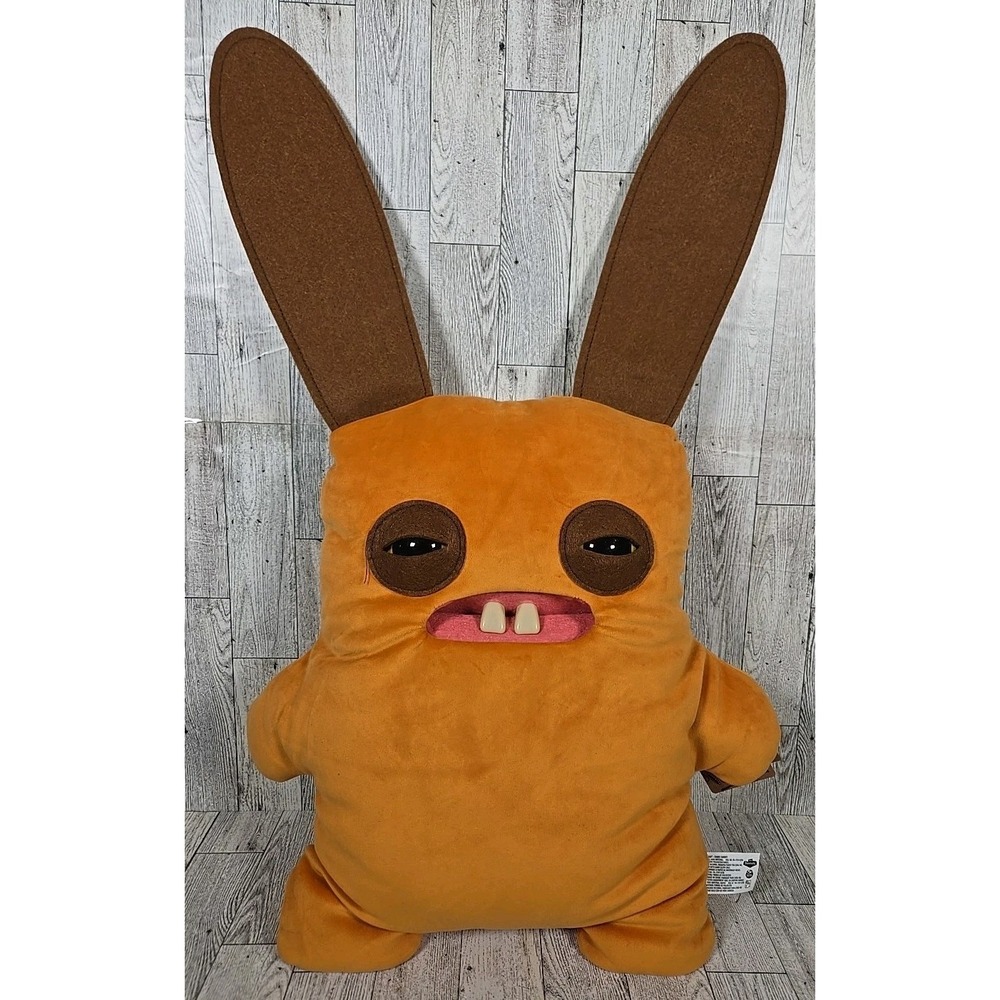 FUGGLER BIGG FUGGS Rabbit Rabbit 17" Plush Animal Teeth Orange Zuru Spin Master